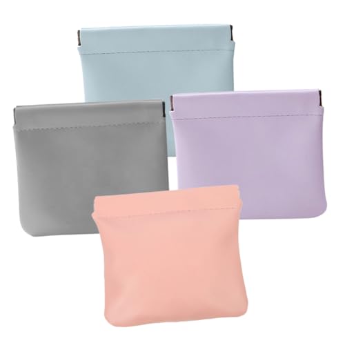 VICASKY 4 Stck. selbstschließende Kosmetiktasche gesteppt Kosmetiktasche klar kleine Make -up -Tasche Tasche tragbar Mädchen Kleine kosmetische Tasche Pu-Make-up-Tasche von VICASKY