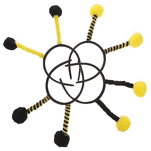 VICASKY 4 Stück Bienen Stirnband Haarreifen für Kinder und Erwachsene Party Haar Accessoire mit Bienen Tentakeln für Kostüme und Festlichkeiten von VICASKY