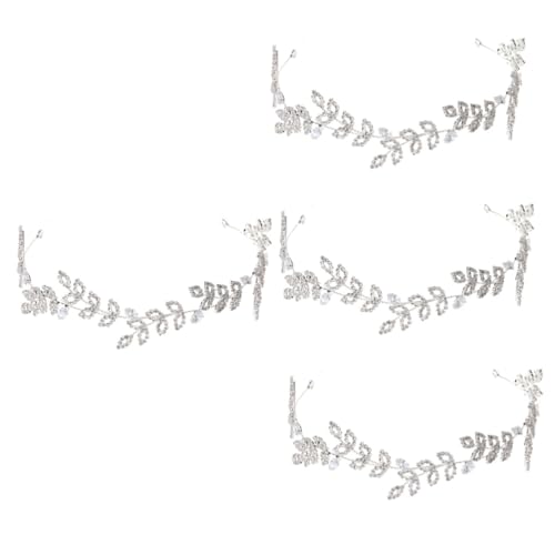 VICASKY 4 Stück Braut Haarband aus Zinklegierung Leichtes Langlebiges Stirnband für Hochzeitsgäste und Festlichen Haarschmuck Silbernes Accessoire für Mädchen und Besondere Anlässe von VICASKY