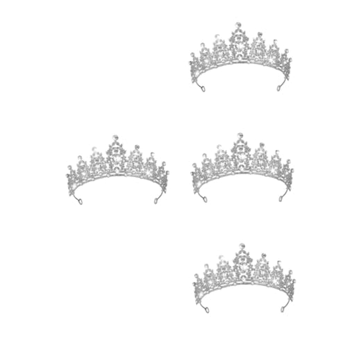 VICASKY 4 Stück Bridal Rhinestone Tiara Damen Diadem Haarschmuck Leicht Funkelnd Für Hochzeit Geburtstag Party Cosplay von VICASKY