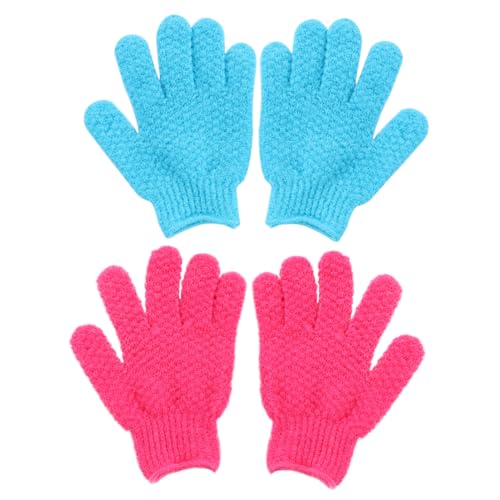 VICASKY 4stücke Körperpeeling-handschuhe Für Tiefenreinigung Und Entfernung Abgestorbener Hautzellen Beim Duschen Badetücher Für Nacken Schultern Füße Und Mehr von VICASKY