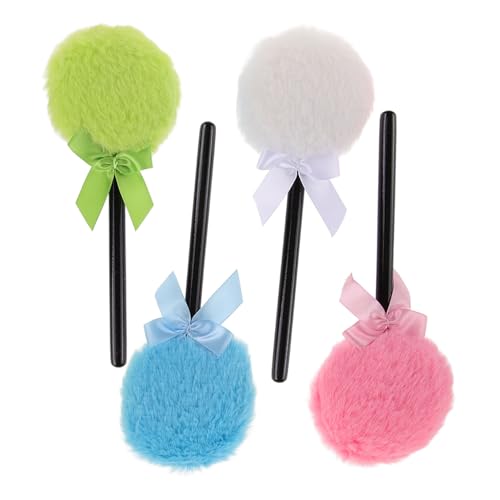 VICASKY 4 Stück Fluffy Powder Puff Ultraweiche Makeup Puff für Körperpuder für Talcum und Schattierungspuder Wiederverwendbar Kompakte zur Haut von VICASKY