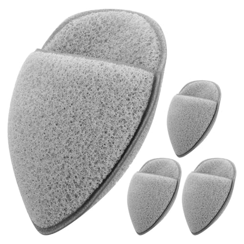 VICASKY 4 Stück Gesichtsreiniger Gesichtswaschschwamm Entferner Peeling Schaum Gesichts- Pads gesichtsreinigung hautreinigung Gesichtswäscher Gesichtsschwämme Hydrophiles Polyurethan Grey von VICASKY