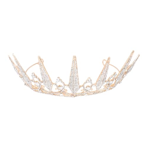 VICASKY 4 Stück Goldene Braut Tiara mit Funkelnden Strasssteinen Leichtes Langlebiges Design Haarschmuck für Hochzeit Festzug Party und Fotoshootings Komfortabel für Langes Tragen von VICASKY