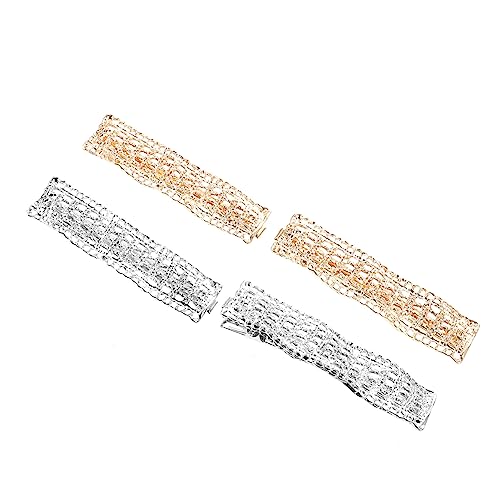 VICASKY 4 Stück Kreative Haarspangen aus Legierung Geometrische Hohe Haarklammern Silber und Gold für Festlichkeiten und Alltag Haaraccessoires für Damen von VICASKY