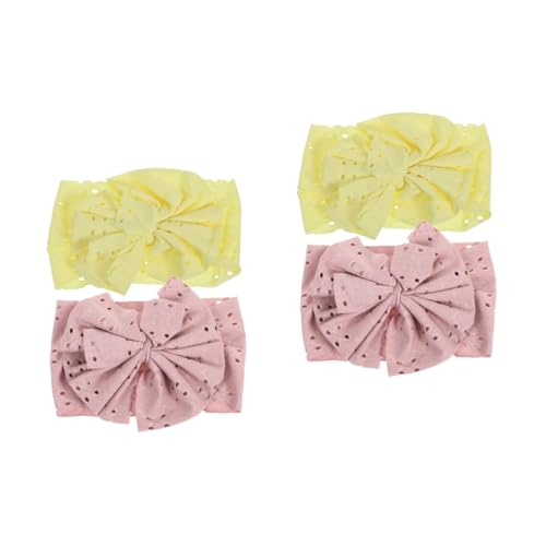 VICASKY 4 Stück Mädchen Stirnband Haarschmuck Für Kinder Mädchen Turban Haarschleife Schleifenstirnbänder Für Mädchen Kinder Stirnbänder Mädchen Stirnbänder Haargummis Stoff von VICASKY