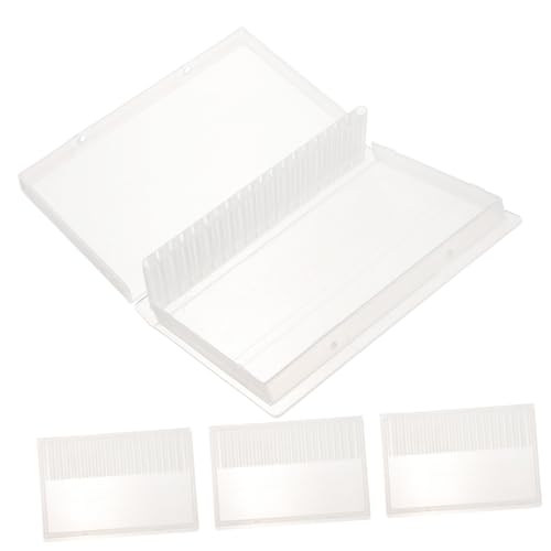 VICASKY 4 Stück Nagelfräser Bit Aufbewahrungsbox Transparent Organizer Nagelbohrer Halter Nail Drill Bits Halterung für Maniküre Nagelkunst Praktischer Nagelfräser Aufsatz Organizer von VICASKY