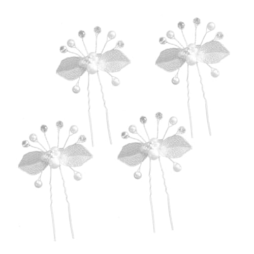 VICASKY 4stücke Perlen Haarspangen Silber Blattform Haarnadel Perlenhaarstab Damenhaaraccessoire Haarstab U-förmig Kreative Haardekoration Für Damen Herren VICASKY 4stücke Perlen Haarspangen Silber Blattform Haarnadel Perlenhaarstab Damenhaaraccessoire Haarstab U-förmig Kreative Haardekoration Für Damen Herren von VICASKY