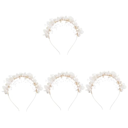 VICASKY 4 Stück Perlen Blumen Braut Stirnband Tiara Handgefertigtes All Match Haarschmuck Leichter Legierungs Haarreif für Damen Mädchen und Braut Eleganter Kopfschmuck für Hochzeit und VICASKY 4 Stück Perlen Blumen Braut Stirnband Tiara Handgefertigtes All Match Haarschmuck Leichter Legierungs Haarreif für Damen Mädchen und Braut Eleganter Kopfschmuck für Hochzeit und von VICASKY