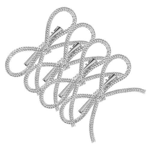 VICASKY 4 Stück Prom Haarzubehör Strassschleife Bogen funkelnd Clip dekorative Haarspangen Schleifen für Mädchen Haarklammern Mädchenschleifen für Haare Schleifen Haarspangen Metall Silver VICASKY 4 Stück Prom Haarzubehör Strassschleife Bogen funkelnd Clip dekorative Haarspangen Schleifen für Mädchen Haarklammern Mädchenschleifen für Haare Schleifen Haarspangen Metall Silver von VICASKY
