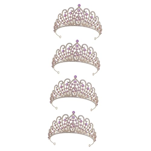 VICASKY 4 Stück Rhinestone Brautkrone Goldviolett Hochzeit Haarschmuck Damen Diadem Komfortabel Leicht Elegant für Hochzeitsgäste und Geburtstag Party VICASKY 4 Stück Rhinestone Brautkrone Goldviolett Hochzeit Haarschmuck Damen Diadem Komfortabel Leicht Elegant für Hochzeitsgäste und Geburtstag Party von VICASKY