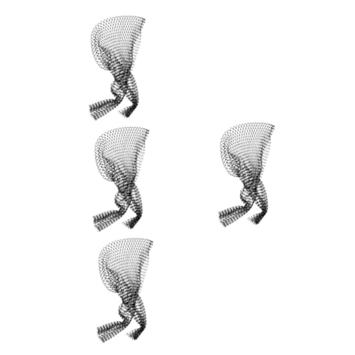 VICASKY 4 Stück Rhinestone Mesh Haarschal Damen Elastisches Haartuch mit Funkelndem Strassbesatz Komfortables Stirnband aus Modisches Haarschmuck Accessoire für Alltag und Festlichkeiten von VICASKY