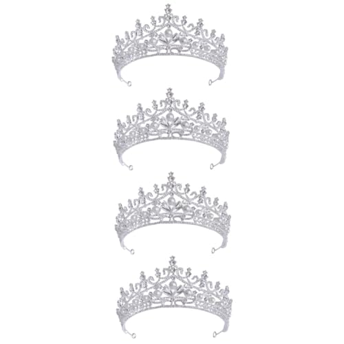 VICASKY 4 Stück Rhinestone Tiara Hochzeit Brautkrone Silber Hochzeitskopfschmuck Braut Tiara Damen Haarschmuck für Party und Festliche Anlässe VICASKY 4 Stück Rhinestone Tiara Hochzeit Brautkrone Silber Hochzeitskopfschmuck Braut Tiara Damen Haarschmuck für Party und Festliche Anlässe von VICASKY