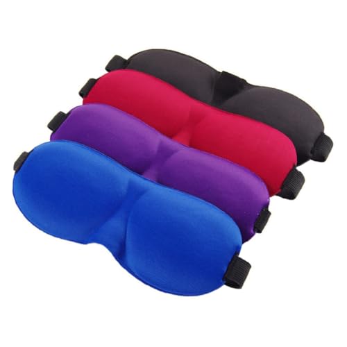 VICASKY 4 Stück Schlafmaske für Damen und Herren Leichte Atmungsaktive Augenabdeckung mit Komplettem Lichtschutz Ergonomisch Geformt zur Linderung von Augenermüdung Schlafbrille für von VICASKY