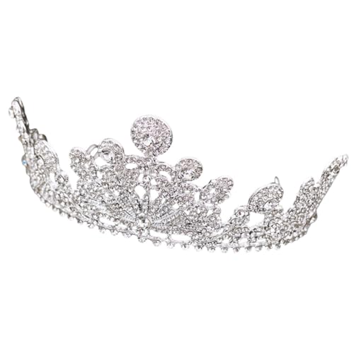 VICASKY 4 Stück Silbernes Barock Haarband mit Funkelnden Strasssteinen Eleganter Braut Haarschmuck für Hochzeit Geburtstag Party Festliches Stirnband für Damen und Mädchen von VICASKY