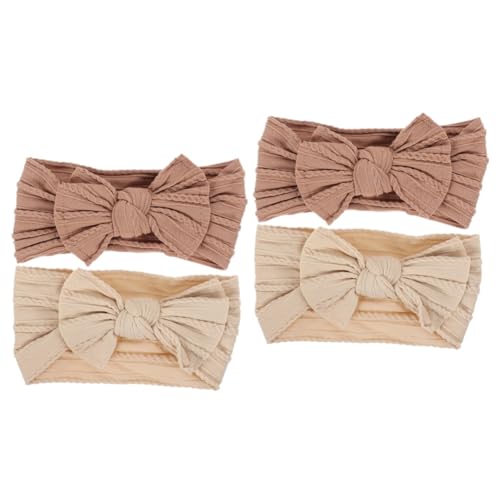 VICASKY 4 Stück -Stirnband haarspangen hair clips babysachen Stirnband für Babymädchen Haarband Babyschleifen Schleife Kopfbedeckung Sanft Stirnband Zubehör Kleinkind Nylon von VICASKY