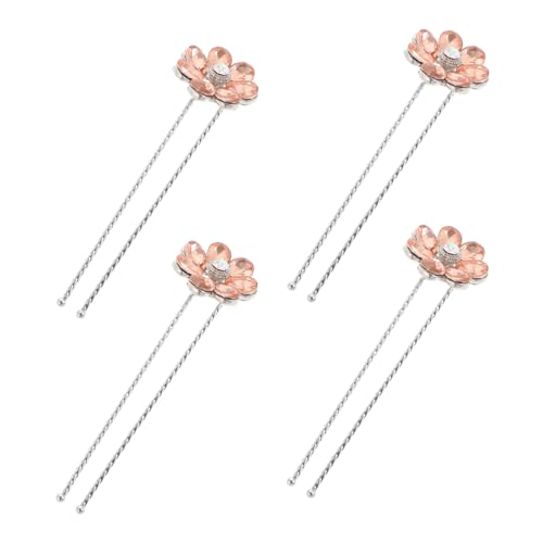 VICASKY 4 Stück Strass Haarnadeln Haarschmuck Für Hochzeiten U Förmige Haarspangen Strass Haarspange Für Hochzeiten Haarspange Für Brautjungfern Haarspangen Für Frauen Für Frauen von VICASKY
