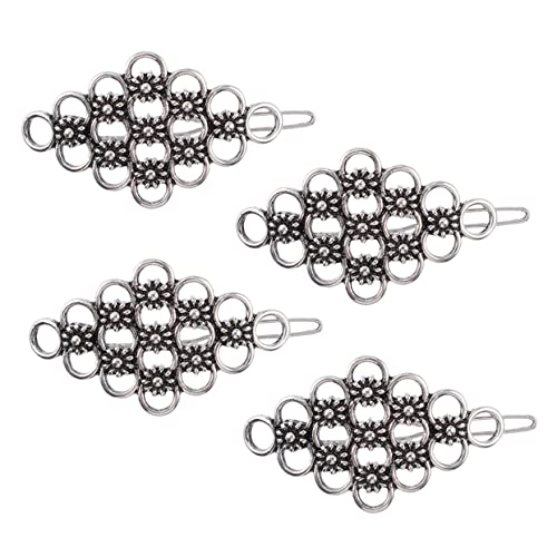 VICASKY 4 Stück Teiliges Blumenhaarspangen aus Hochwertigem Metall Rutschfeste Haarklammern für Damen Stilvolle Haarschmuck für Besondere Anlässe von VICASKY