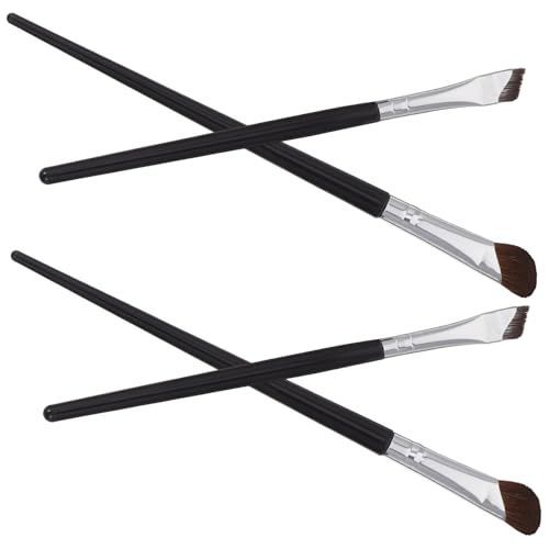 VICASKY 4 Stück Teiliges Concealer und Augenbrauenpinsel Abgewinkelte Eyeliner Pinsel Sanftes Material Präzise Gleichmäßige Farbabgabe Geeignet für Anfänger und Profis von VICASKY
