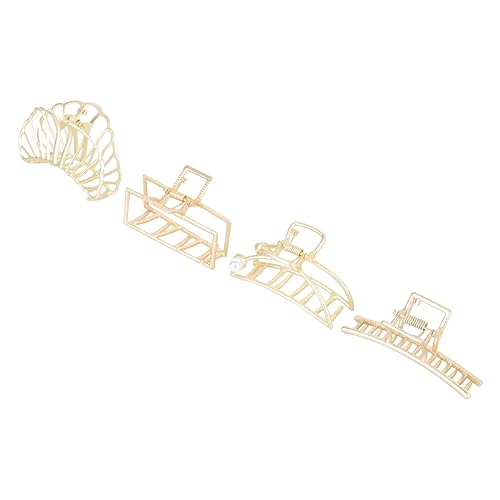 VICASKY 4 Stück Teiliges Goldene Metall Haarspangen Haarklammern für Frauen Starke Fixierung für Dickes und Dünnes Haar Leichter Kreativer Haarschmuck für Alltag und Frisuren von VICASKY