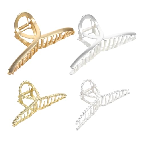 VICASKY 4stücke Hohle Haarspangen Für Frauen Legierung Haarklammern Zum Halten Pferdeschwanzes Spangen Aus Legierung Rutschfeste Haarspangen von VICASKY