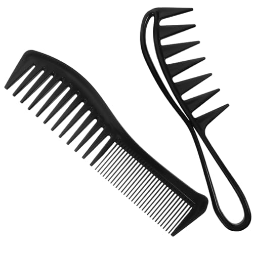 VICASKY 4 Stück Teiliges Haarkamm Set mit Breiten Zähnen Professionelles Styling Tool für Männer Entwirrt Nasses Haar für Friseure und Salon Vielseitig für Verschiedene Frisuren von VICASKY