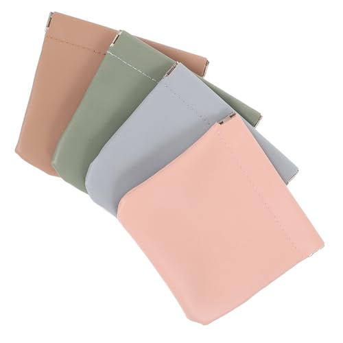 VICASKY 4 Stück Teiliges Kosmetiktasche für Damen Makeup Organizer für Reisen Kleine Toilettentasche aus Hochwertigem PU Schickes Design Wassergrasgrün von VICASKY