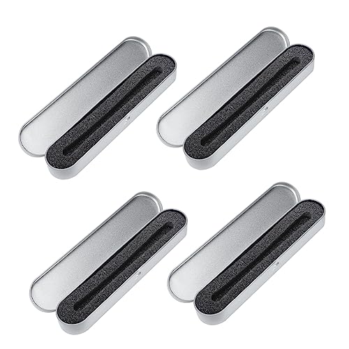 VICASKY 4stücke Quadratische Metallstiftbox Schwamm Aufbewahrungsbox Für Stifte Silberfarben Langlebig Und Praktisch von VICASKY