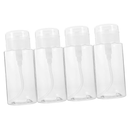 VICASKY 4 Stück Teiliges Nachfüllbare Pumpspender flaschen für Nagellackentferner Make up Entferner Toner Reise Kosmetik Flüssigkeitsbehälter Kompakt Leicht Praktisch von VICASKY