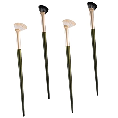 VICASKY 4 Stück Abgewinkelter Nasenkonturpinsel für Make Up Lidschatten und Konturierung Weiche Kunsthaarfaser für Mädchen und Damen Multifunktionales Make Up Zubehör von VICASKY