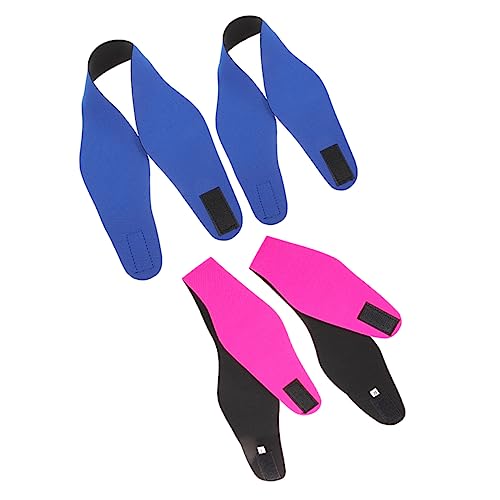 VICASKY 4 Stück Teiliges Neopren Schwimm Stirnband Ohrenschutz Elastisch Sport Stirnband für Erwachsene Schwimmtraining Yoga von VICASKY