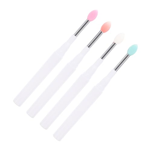 VICASKY 4 Stück Teiliges Silikon Lippenpinsel mit Praktischen Kopf Make Up für Lidschatten und Lippenstift Hautfreundlich und Wiederverwendbar für Tägliche Anwendungen und von VICASKY