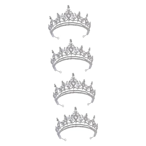 VICASKY 4 Stück Vintage Braut Tiara Wasserdiamant Krone Hochzeits Haarschmuck für Damen Leicht Bequem Robust für Hochzeit Bankett Party von VICASKY