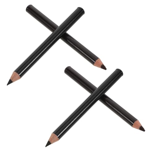 VICASKY 4 Stück Wasserfeste Augenbrauenstifte Teiliges Set Langlebige Make Up Stifte aus Holz Natürliche Farbintensität Schweißresistent Präzise Anwendung für Damen Smudge Schwarz Braun von VICASKY