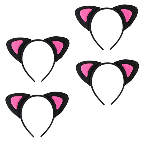 VICASKY 4stücke Doppelfarbige Katzenohr Stirnbänder Tierohren Kopfschmuck Für Junge Mädchen Party Halloween Karneval von VICASKY
