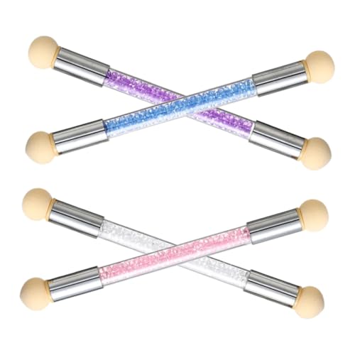 VICASKY 4 Stücke Nagelschwamm Stift Reibschwamm Mischstäbe Schwamm Für Nägel Künstlerbedarf, Zeichenwerkzeuge Zeichenutensilien Mischpinsel Zum Zeichnen Pinsel Mischen Kunst-mixer Plastik von VICASKY