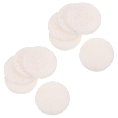 VICASKY 40 Stücke Abgerundete Make Up Pads Waschbare Kosmetikpuffs für Gesichtsreinigung Latexfreies Schminkzubehör für Foundation und Concealer für Mädchen Praktisch für Reisen von VICASKY