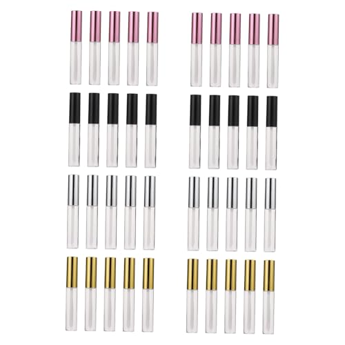 VICASKY 40stücke Klare Lippenbalsam Flaschen Reise Lip Gloss Flaschen Lip Gloss Tubes Aus Abs Wiederverwendbar Für Lippenstifte Und Lipgloss Tragbar Und Leicht von VICASKY
