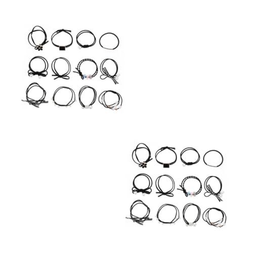 VICASKY 48 Stck. Teiliges Haargummi Set Elastische Haarring Ponytail Holder Sanft zu Haaren Haarschmuck für Frauen Mädchen Vielseitig für Styling und Haarfixierung von VICASKY