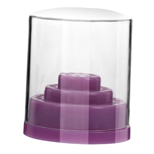 VICASKY 48Löcher Nagelbohrer Organizer mit Löchern Acrylbox für Nagelbohrer Bits Staubdicht und Praktisch für Nagelsalon und Zuhause für Maniküre und Pediküre von VICASKY