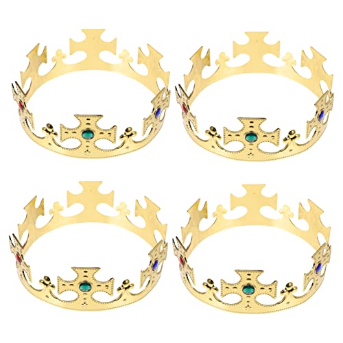 VICASKY 4stücke Kaiserkronen Aus Prinzenkrone Für Geburtstagsparty Königskrone Kostümzubehör Kostümkrone Mit Exquisiten Details von VICASKY