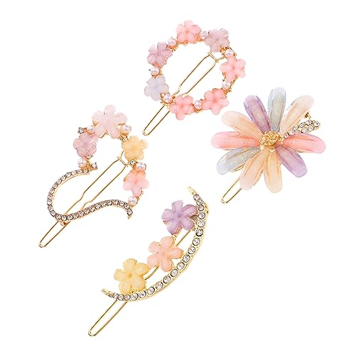 VICASKY 4stücke Blumen Haarnadeln Metall Haarspangen Dekorative Blume Haar Clips Für Frauen von VICASKY