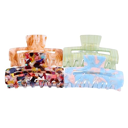 VICASKY 4stücke Acryl Haarspange Haarklammer Kieferklammer Für Frauen Große Haar Klaue Klemmen Langlebig Und Robust Für Täglichen Gebrauch von VICASKY