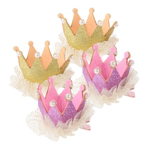 VICASKY 4stücke Krone Haarnadel Mode Robust Haarclip Junge Mädchen Täglicher Kopfschmuck von VICASKY