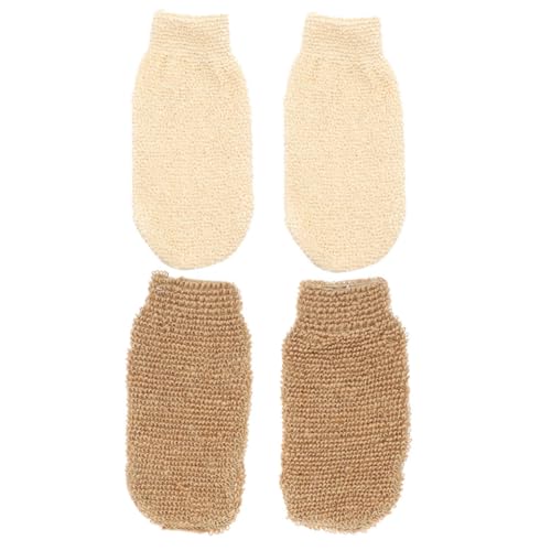 VICASKY 4stücke Exfolierende Badehandschuhe Dicke Schaum Erzeugende Massagehandschuhe Für Effektives Peeling Und Hautpflege Für Männer Und Frauen Im Bad von VICASKY