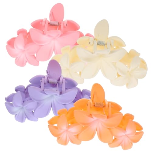 VICASKY 4stücke Farbe Blumen Haarklammern Damen Blumenhaarschmuck Blumenklammern Fürs Haar Haar Zubehör Blumenhaarklammern Für Damen Klaue Clips Blume Klaue Clips von VICASKY