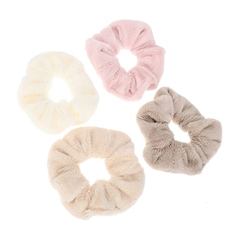 VICASKY 4stücke Haargummis Für Frauen Elastische Haarseile Mit Plüsch Haar Ringe Haarschmuck Für Pferdeschwanz Frisuren Geeignet Für Alltag Und Besondere Anlässe von VICASKY