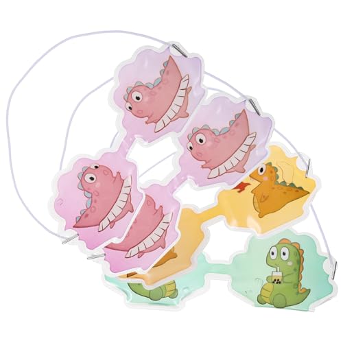 VICASKY 4stücke Junge Mädchen Eisbeutel Kleine Augenmasken Kalte Therapie Sommer Augenpads Cartoon Design Zufälliger Stil von VICASKY