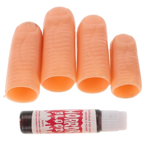 VICASKY 4stücke Künstliche Finger Halloween-party-dekorationen Falsche Körperteile Für Make-up Maskenbälle Bühnenshows Gruselige Streiche Halloween-requisiten Wiederverwendbar von VICASKY