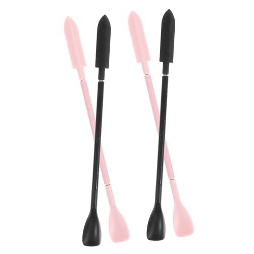 VICASKY 4stücke Mini Silikon Löffel Kosmetische Spatel Silikon Make-up Löffel Schönheit Spatel Hautpflege Werkzeug Glasschaber Wachs von VICASKY